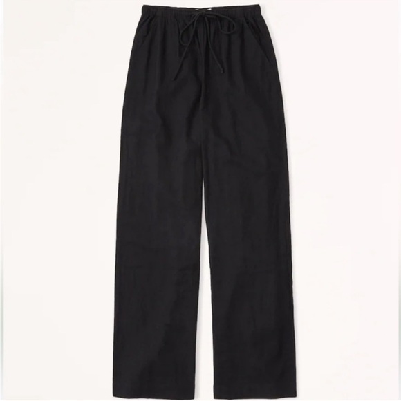 Abercrombie & Fitch Cropped Linen Blend Pants Size S Petite / Short - Picture 3 of 9